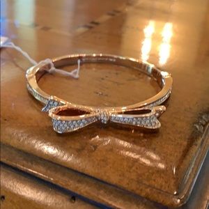 Kate Spade “love notes” rose gold crystal  bangle